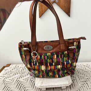 Fossil Colorful Patterned Tote Bag